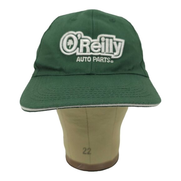 O'Reilly Auto Parts Embroidered Logo Strapback Cap Trucker Baseball Hat Green - Picture 9 of 13